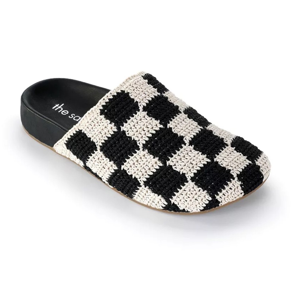 The Sak Women's Bolinas Black White Checkered Crochet Clog - Picture 3 of 12